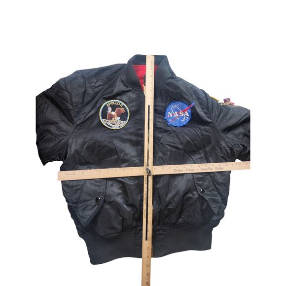 Alpha Industries NASA Apollo MA-1 Bomber Jacket Large Flight USAF Space Aviation - Picture 4 of 16